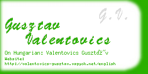 gusztav valentovics business card